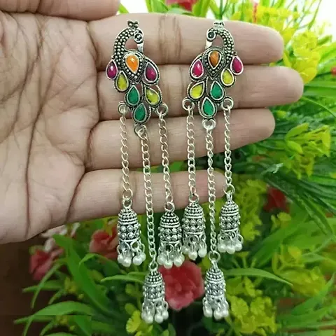 Elegant Brass Jhumkas Earrings For Women