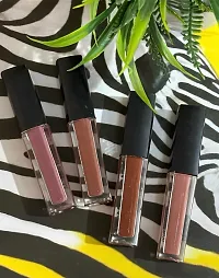 Waterproof Liquid Matte Finishing Lipstr Set Of  4 Nude Edition-thumb1