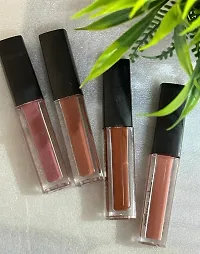 Nude Edition Waterproof Liquid lipstick set Of 4-thumb1