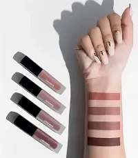 Mini 4 Liquid Lipstick Waterproof  Matte Finishing  Set Of 4-thumb1