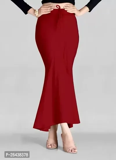 Stylish Red Polyester Solid Saree Shapewear For Women