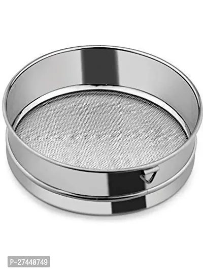 Stylish Stainless Steel Atta Chalni/Flour Sieve/Spices, Karwa Chauth Channi-thumb0