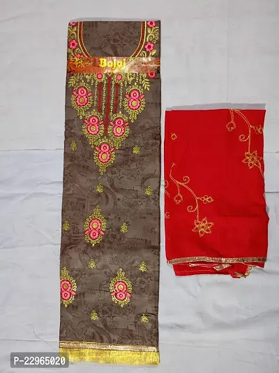 Elegant  Cotton  Dress Material with Dupatta For Women-thumb0