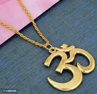 Stylish Fancy Brass Gold Plated Chain With Pendant For Men