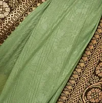 Elegant Light Green Silk Blend Embellished Women Saree with Blouse Piece-thumb1