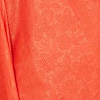 Elegant Orange Silk Blend Embellished Women Saree with Blouse Piece-thumb1