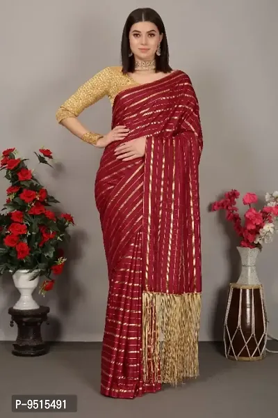 Beautiful Art Silk Saree with Blouse piece