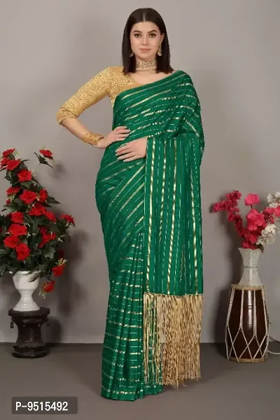 Beautiful Art Silk Saree with Blouse piece-thumb0