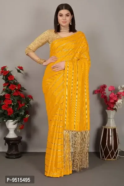 Beautiful Art Silk Saree with Blouse piece