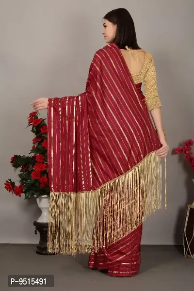 Beautiful Art Silk Saree with Blouse piece-thumb3