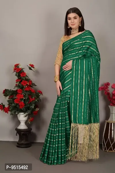 Beautiful Art Silk Saree with Blouse piece-thumb2