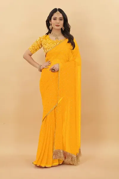 Art Silk Embellished Sarees with Blouse Piece