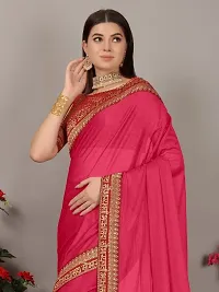 Classic Art Silk Lace Work Saree with Blouse piece-thumb2