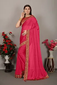 Classic Art Silk Lace Work Saree with Blouse piece-thumb3