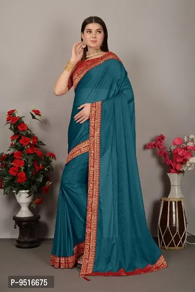 Classic Art Silk Lace Work Saree with Blouse piece-thumb4