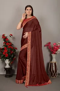 Classic Art Silk Lace Work Saree with Blouse piece-thumb3