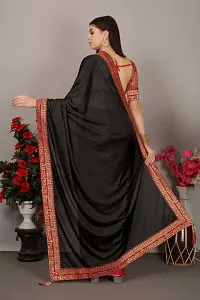 Classic Art Silk Lace Work Saree with Blouse piece-thumb1