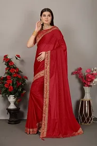 Classic Art Silk Lace Work Saree with Blouse piece-thumb3