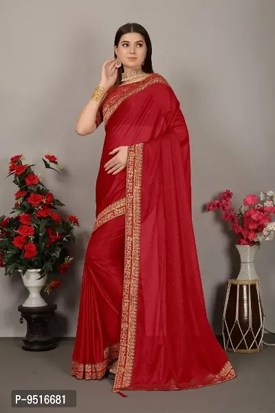 Classic Art Silk Lace Work Saree with Blouse piece-thumb4