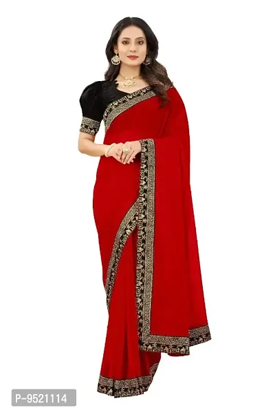 Classic Art Silk Lace Work Saree with Blouse piece