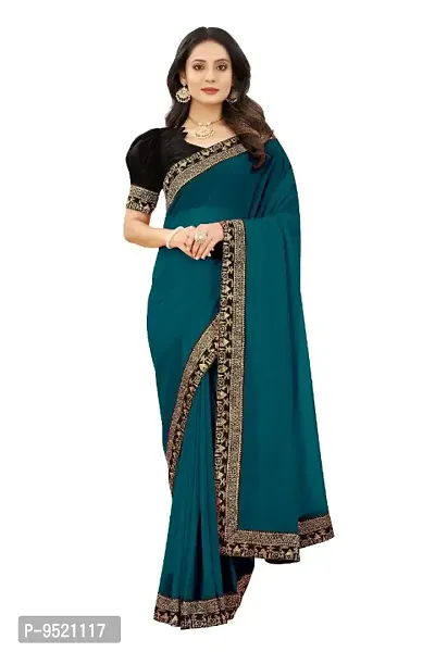 Classic Art Silk Lace Work Saree with Blouse piece