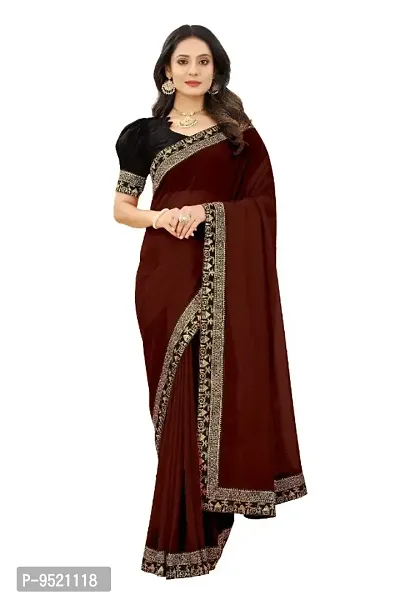 Classic Art Silk Lace Work Saree with Blouse piece