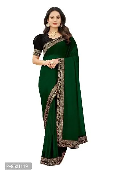 Classic Art Silk Lace Work Saree with Blouse piece-thumb0