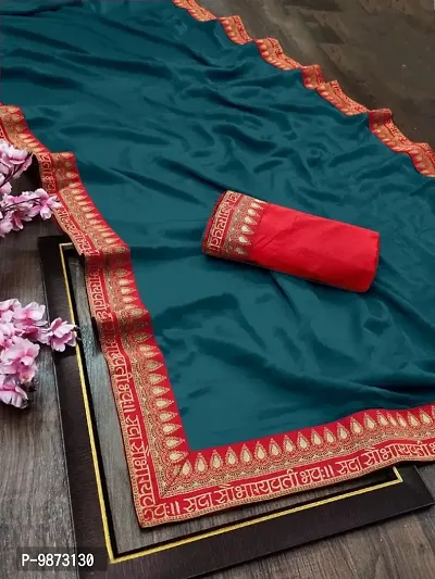 ART SILK SAUBHGYAWATI SAREE WITH BLOUSE PIECE-thumb0