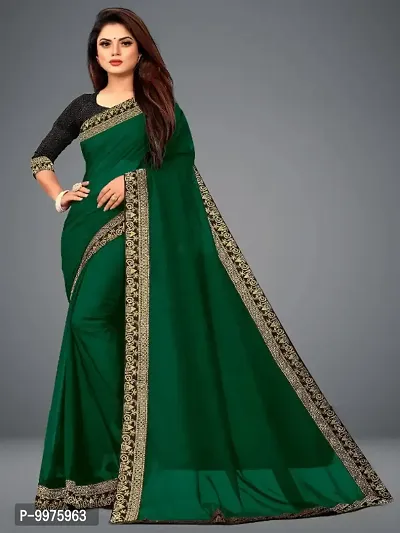 Classic Silk Blend Lace Work Saree with Blouse piece