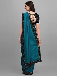 Belt Saree With Velvet Blouse Piece-thumb1