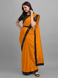 Belt Saree With Velvet Blouse Piece-thumb2