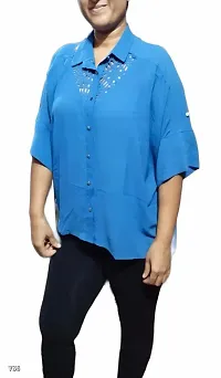 Woman Solid Relaxed Fit Boxy Shirt-thumb1