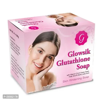 Glowsik Glutathione Soap For Skin Whitening With Vitamin C Grape Seed 100Gm Each Pack Of 4