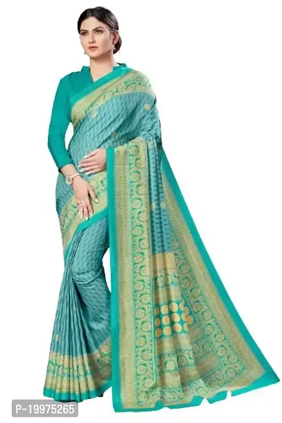 Simran Crush Malgudi Silk Saree, with Crackle Filament with Blouse Piece, Set of 1 (STYLE 35)-thumb0