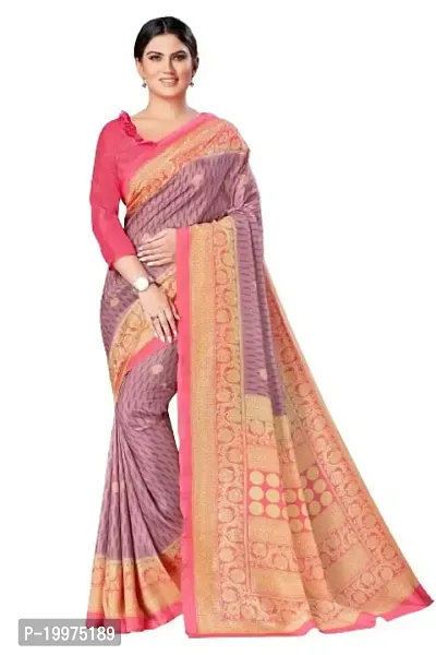 Simran Crush Malgudi Silk Saree, with Crackle Filament with Blouse Piece, Set of 1 (STYLE 32)-thumb0