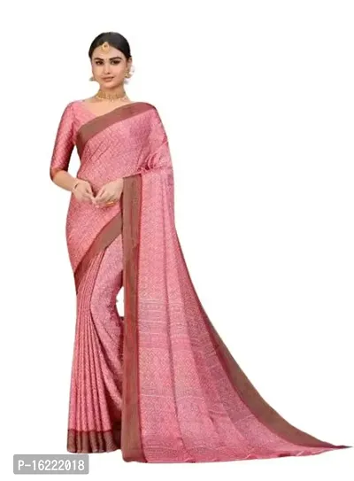 Stylish Chiffon Multicoloured Saree with Blouse piece