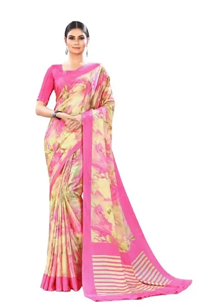 Simran Crush Trishika Silk Saree, Turkey Qwality with Blouse Piece, Set of 1 (PATTERN 33)