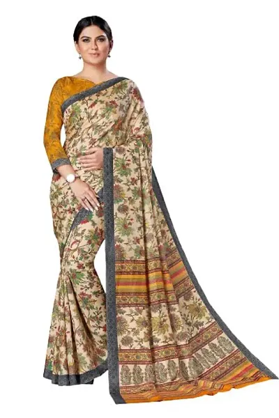 Simran Crush Malgudi Silk Saree, with Crackle Filament with Blouse Piece, Set of 1 (STYLE 33)