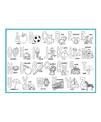 DIY Coloring Mat for Kids, Reusable and Washable Sketch Drawing Mat for Kids andndash; Large Size: 38 X 27 Inches with Sketch Pens (English  Alphabet Theme)-thumb2