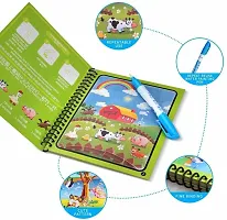 Dry Book Water Coloring Book Doodle with Magic Pen Painting Board for Kids Children Education Pack of 1-thumb1
