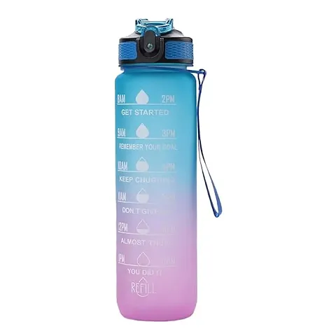 Unbreakable Water Bottle with Motivational Sipper Bottle(PACK OF 1)