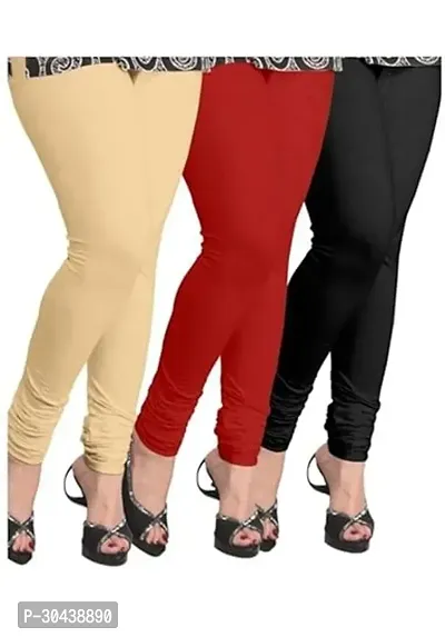 Stylish Solid Cotton Legging For Women Pack of 3