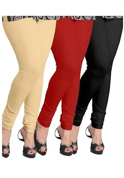 Stylish Women Blend Leggings Pack of 3