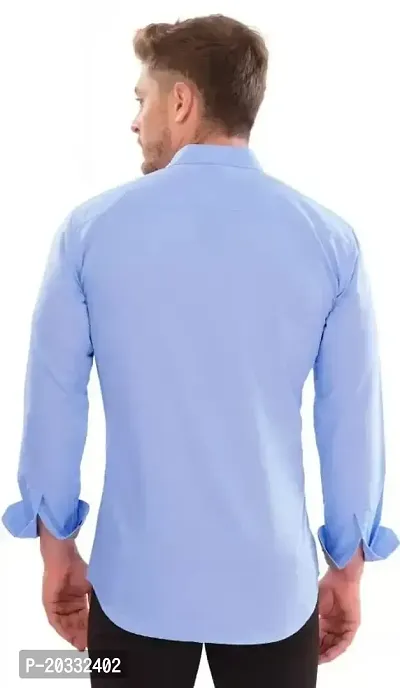 G  Son's Men's Slim Fit Stylish Full Sleeve Casual Shirts (XX-Large, Light-Blue)-thumb3