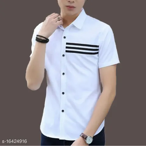 Stylish Cotton Blend Casual Shirt For Men