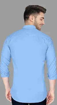 SkyBlue GreyPocket Man Shirt-thumb2