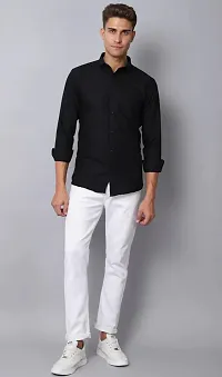 Stylish Cotton Blend Shirt For Men-thumb2