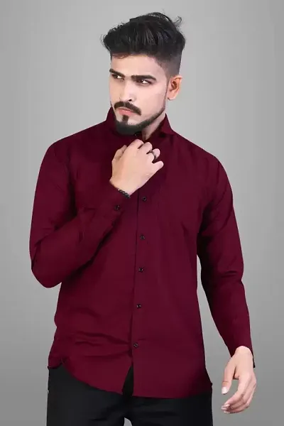 Stylish Striped Blend Long Sleeves Casual Shirt for Men