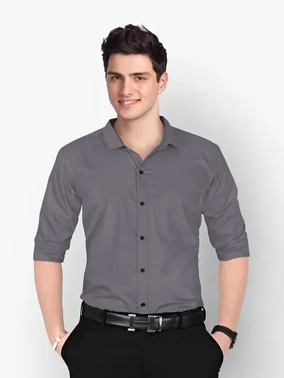 Fancy Blend Solid Casual Shirt For Men