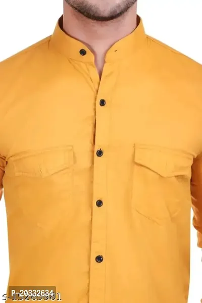 G  Son's Men's Slim Fit Stylish Full Sleeve Casual Shirts (Large, Light-Blue)-thumb2